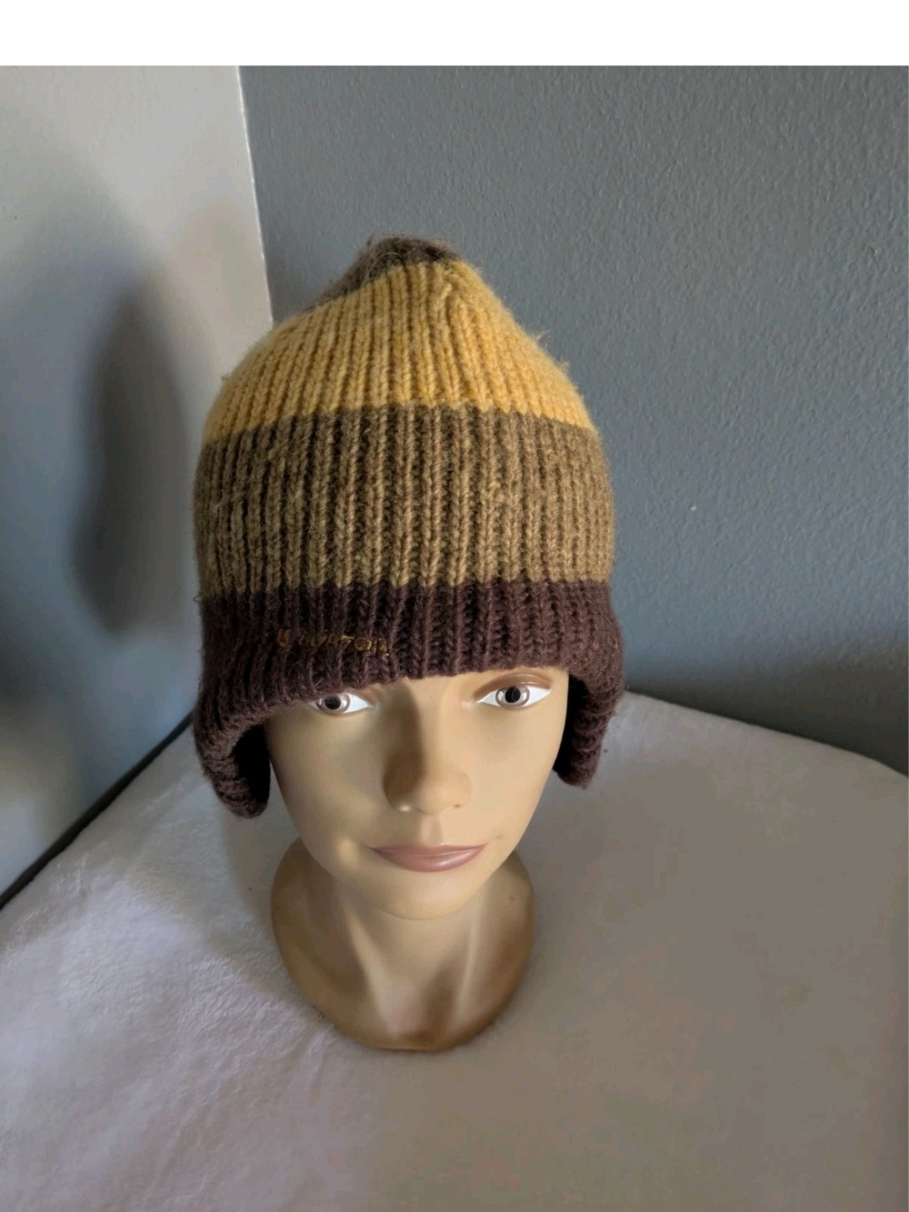 Vtg Burton Snowboards Wool Beanie Cap Hat Y2K Winter Made In USA